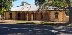The front of freshly restored Morpeth Police Station building
