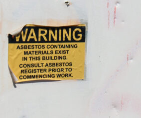 Asbestos Containing Materials sign