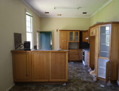 old kitchen with possible asbestos ceiling